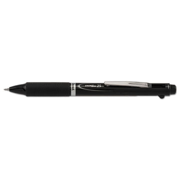 Pentel® Energel 2s Multi-color Gel Pen-pencil, Retractable, Medium 0.5 Mm, Black-red Ink, Black Barrel freeshipping - TVN Wholesale